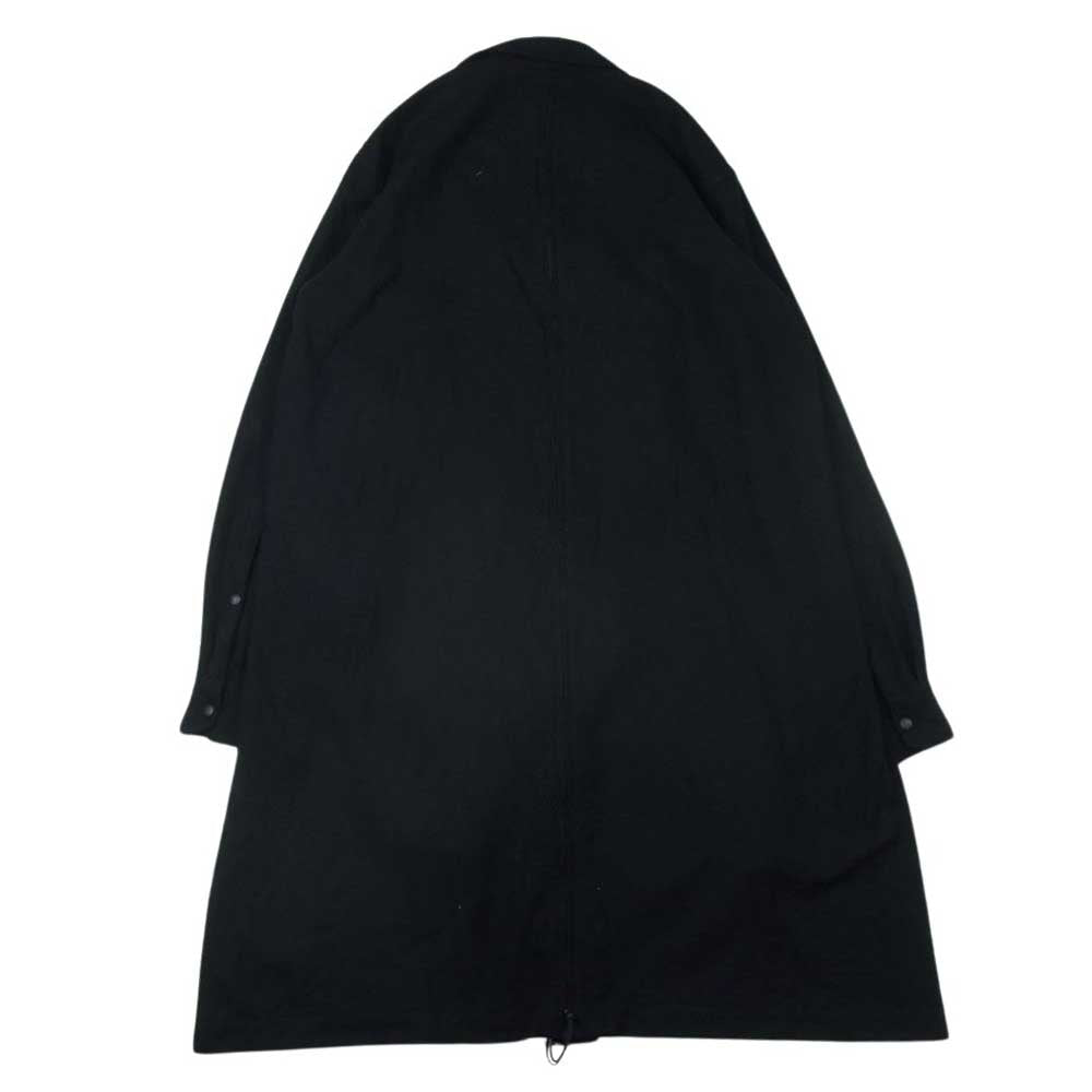 Y-3 Yohji Yamamoto ワイスリー ヨウジヤマモト 20AW GK4572 A2E001 CLASSIC WOOL FLANNEL SHIRT スタンドカラー ジップアップ ウール ロングシャツ コート ブラック系 M【中古】