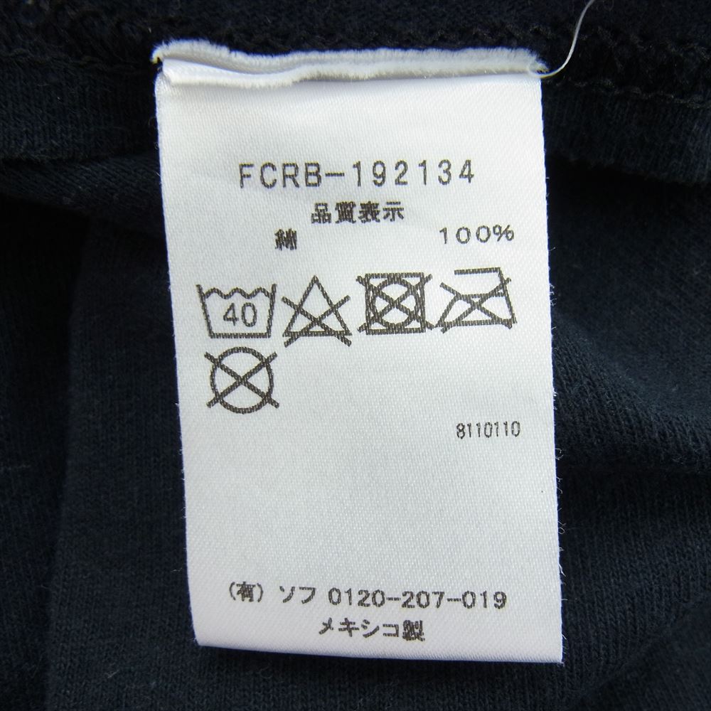 F.C.R.B. エフシーアールビー 19AW  FCRB-192134 キャプテン翼 STRASSENKICKER LUKAS HYUGA TWIN SHOOT TEE シュトラーセンキッカー ルーカス 日向 ツインシュート Tシャツ ブラック系 S【中古】