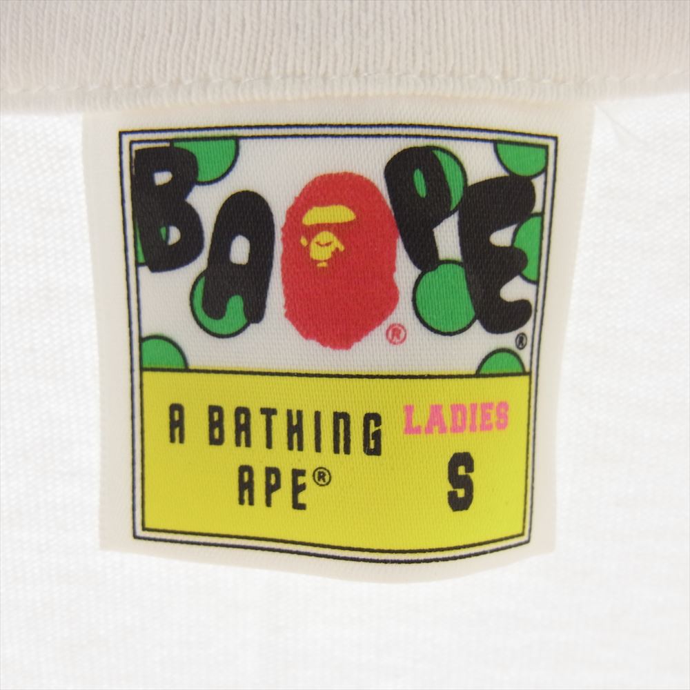 A BATHING APE アベイシングエイプ BAPE STA ベイプスタ― ロゴ プリント 半袖 Tシャツ ホワイト系 S【中古】