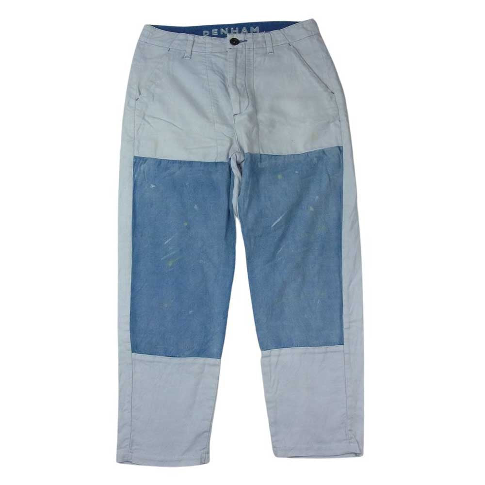 デンハム ペイント加工 ストレート デニム パンツ インディゴブルー系 EU28【中古】