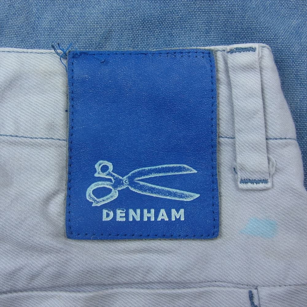 デンハム ペイント加工 ストレート デニム パンツ インディゴブルー系 EU28【中古】