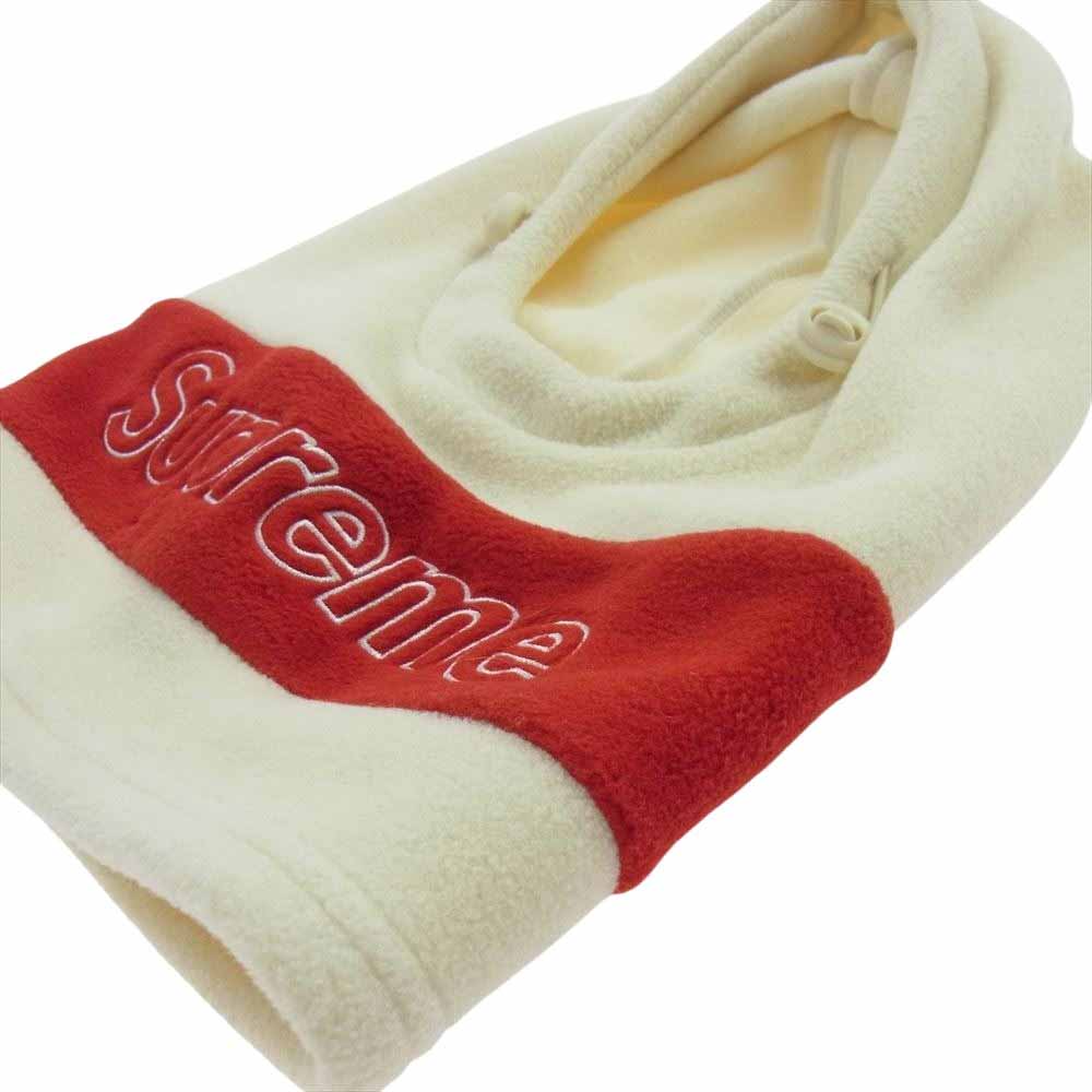 Supreme シュプリーム 18AW Polartec Deep Pile Balaclava ポーラテック バラクラバ ロゴ 帽子 オフホワイト系【中古】