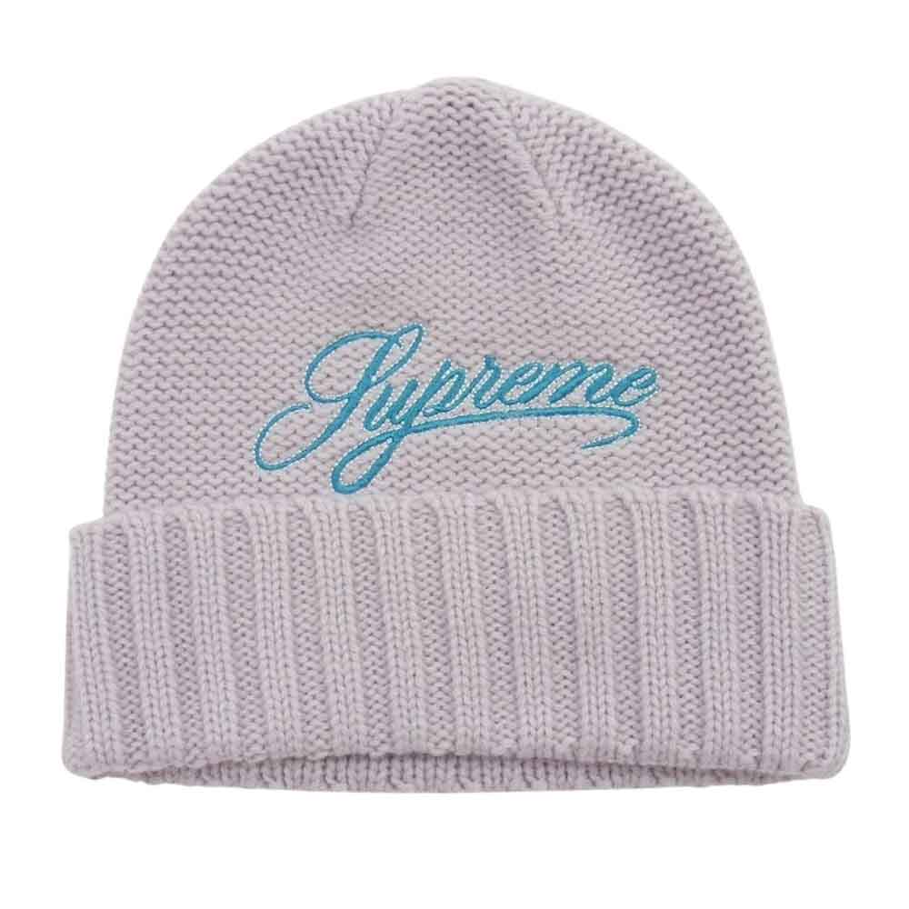 Supreme シュプリーム 21AW Script Logo Beanie スクリプト ロゴ ビーニー ニット キャップ パープル系 ピンク系【中古】