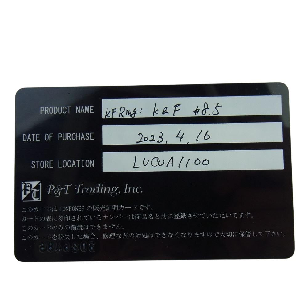 LONE ONES ロンワンズ 販売証明書カード付 K＆F キス＆フロー キッシーズ リング 17号【中古】