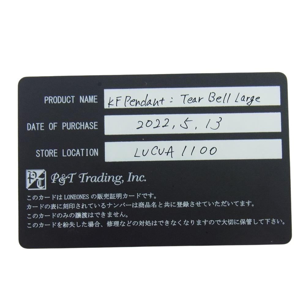 LONE ONES ロンワンズ 販売証明書カード付 Pendant Tear Bell Rarge ペンダント ティア ベル ラージ ペンダントトップ【中古】