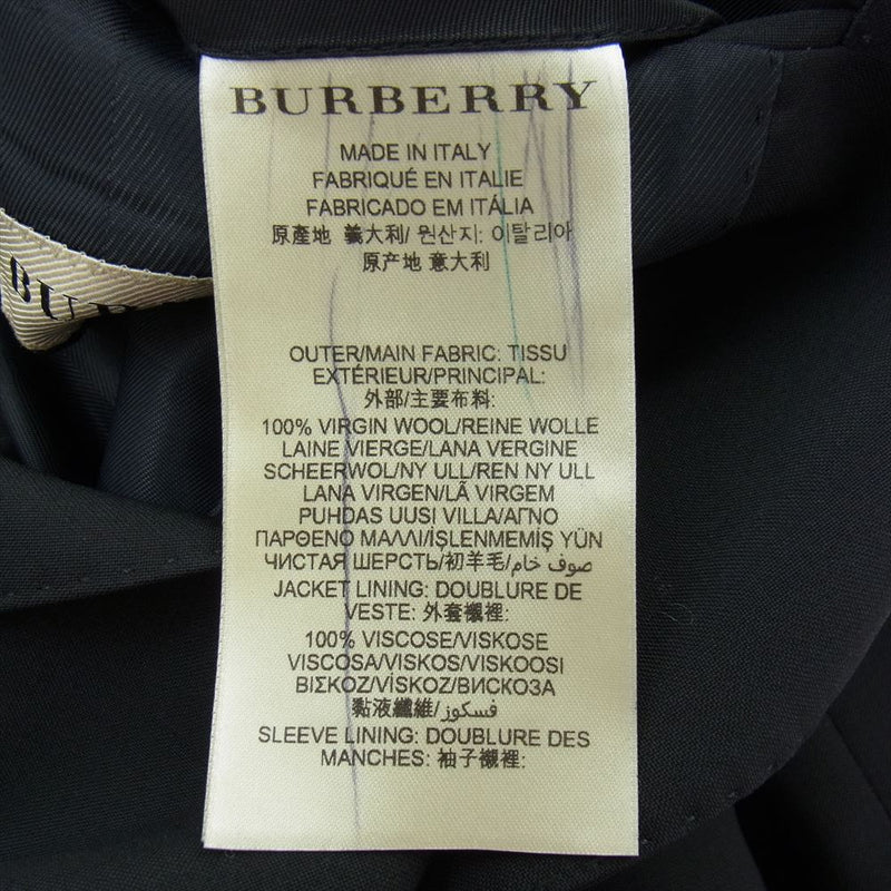 BURBERRY LONDON バーバリー ロンドン 3943394 2B ウール スーツ テーラード ジャケット ブラック系 50【中古】