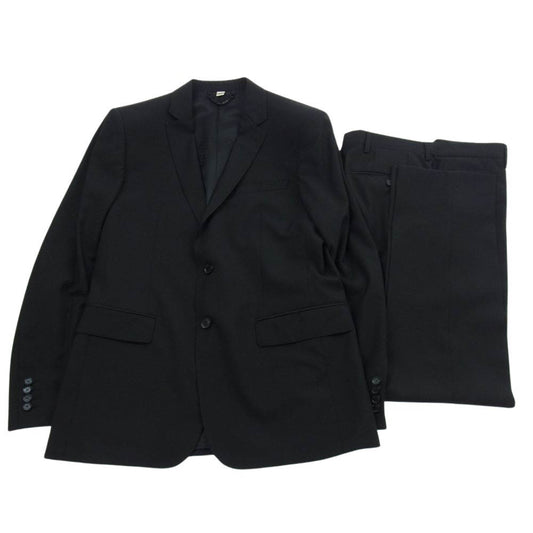 BURBERRY LONDON バーバリー ロンドン 3879168 国内正規品 スーツ セットアップ ウール 2B テーラード ジャケット スラックス パンツ ブラック ブラック系 50【中古】