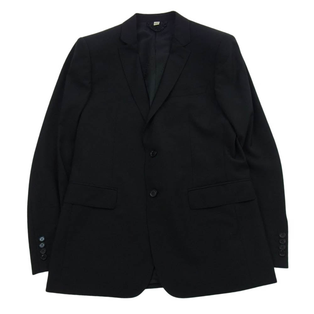 BURBERRY LONDON バーバリー ロンドン 3879168 国内正規品 スーツ セットアップ ウール 2B テーラード ジャケット スラックス パンツ ブラック ブラック系 50【中古】