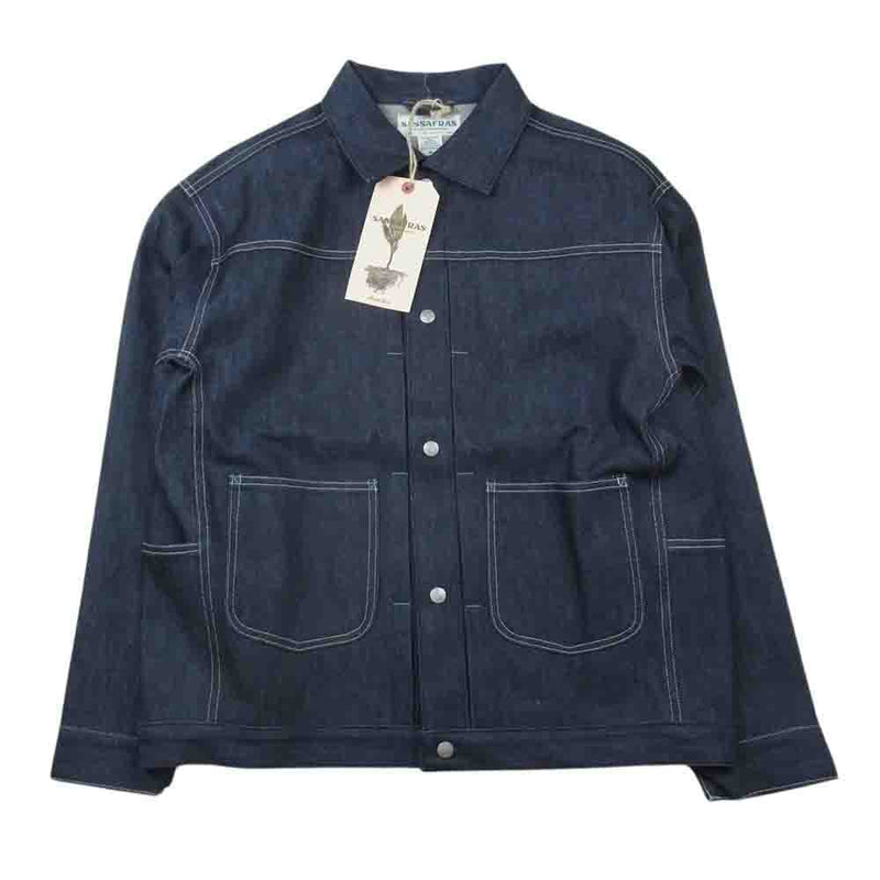 SASAFRAS ササフラス SF-232051 Gardeners Jacket 13oz Denim ガーデナーズ ジャケット インディゴブルー系 M【新古品】【未使用】【中古】