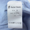 PORTER CLASSIC ポータークラシック 24SS ROLL UP STRIPE SHIRT ロールアップ ストライプ シャツ ブルー系 XL【新古品】【未使用】【中古】