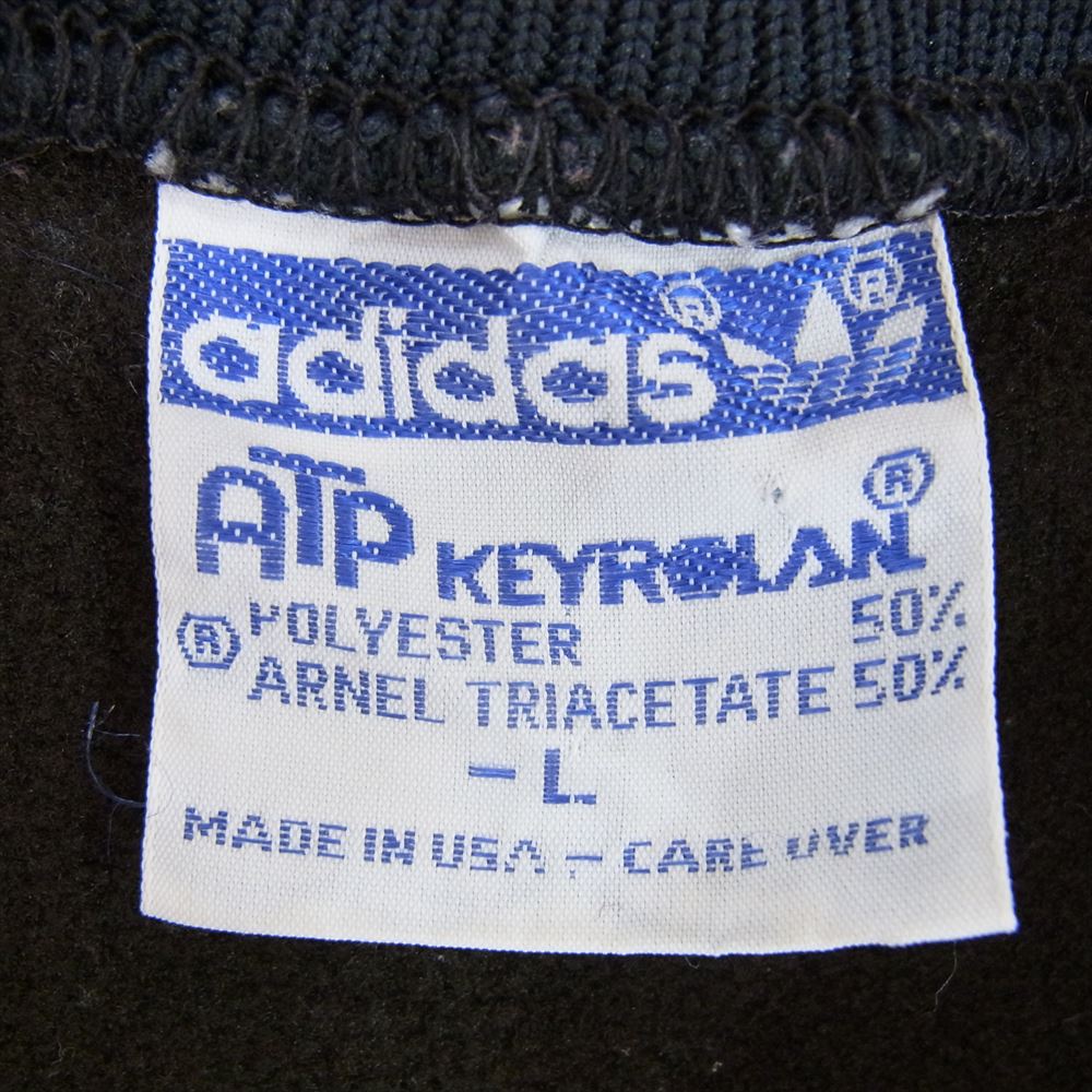 adidas アディダス USA製 70s トラック ジャケット ジャージ ブラック系 L【中古】