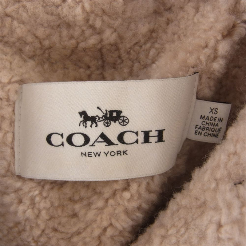 COACH コーチ F76051 中綿ボアライナー付 ミリタリー コート ジャケット カーキ系 XS【中古】