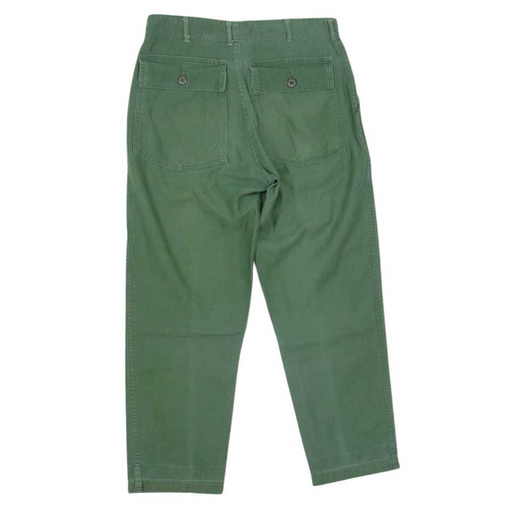 米軍 DSA 100-67-C-3509 60S アメリカ軍 OG-107 TROUSERS MENS COTTON SATEEN トラウザーズ コットン パンツ 32×29 カーキ系 32【中古】