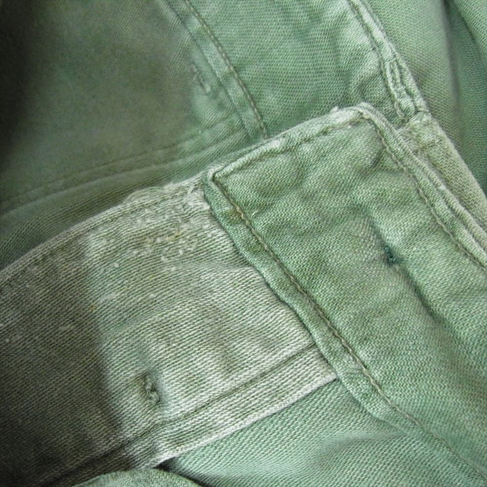 米軍 DSA 100-67-C-3509 60S アメリカ軍 OG-107 TROUSERS MENS COTTON SATEEN トラウザーズ コットン パンツ 32×29 カーキ系 32【中古】