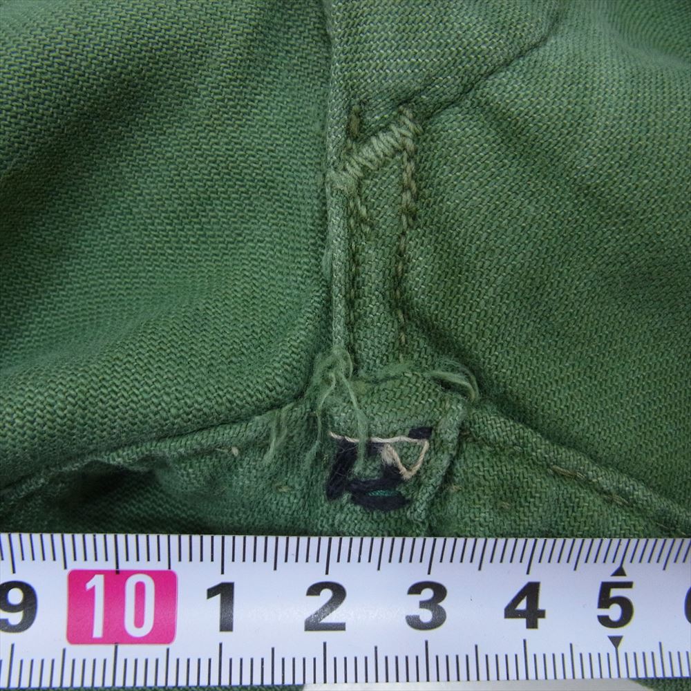 米軍 DSA 100-67-C-3509 60S アメリカ軍 OG-107 TROUSERS MENS COTTON SATEEN トラウザーズ コットン パンツ 32×29 カーキ系 32【中古】