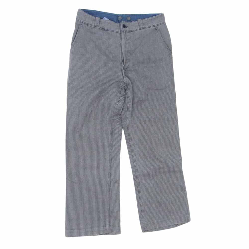 50s 60s コットンピケ フレンチ ワークパンツ グレー系 サイズ表記無【中古】