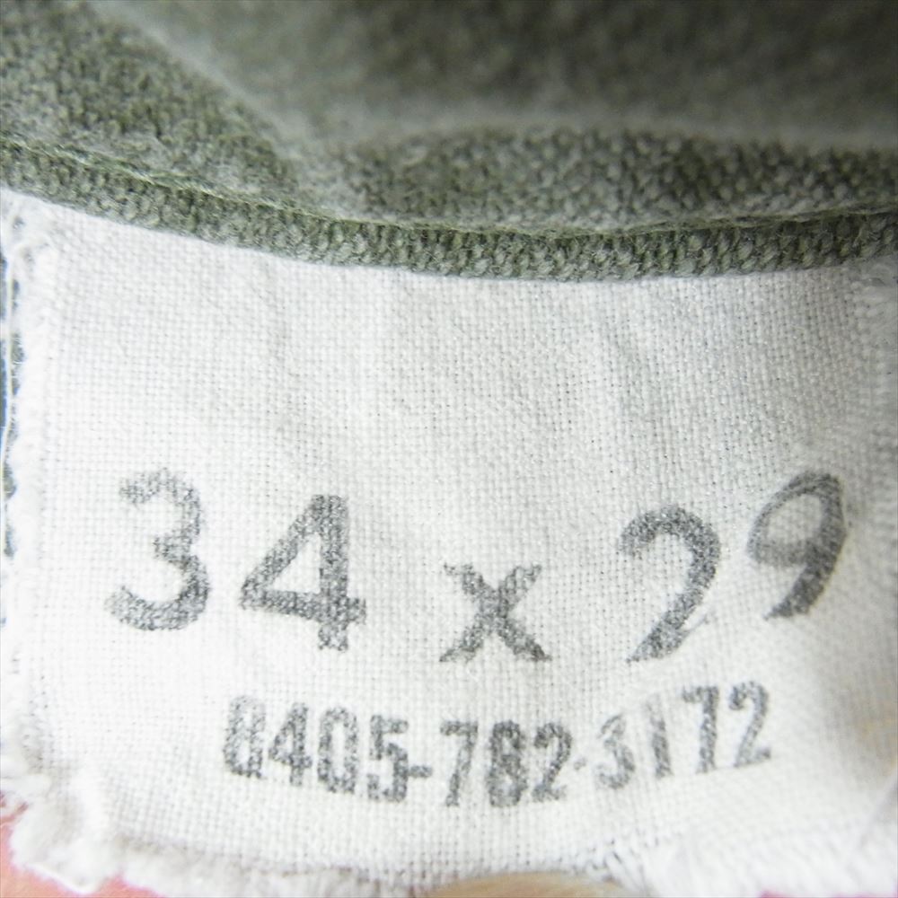 米軍 DSA-100-594 ヴィンテージ 60S アメリカ軍 OG-107 TROUSERS MENS COTTON SATEEN トラウザーズ コットン パンツ 34×29 カーキ系 34【中古】