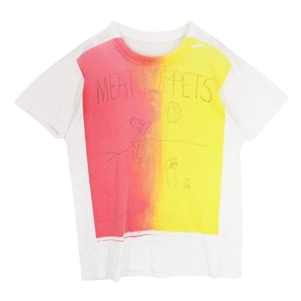 ヴィンテージ 90s MEAT PUPPETS ミートパペッツ プリント シングルステッチ 半袖 Tシャツ ホワイト系 サイズ表記無【中古】