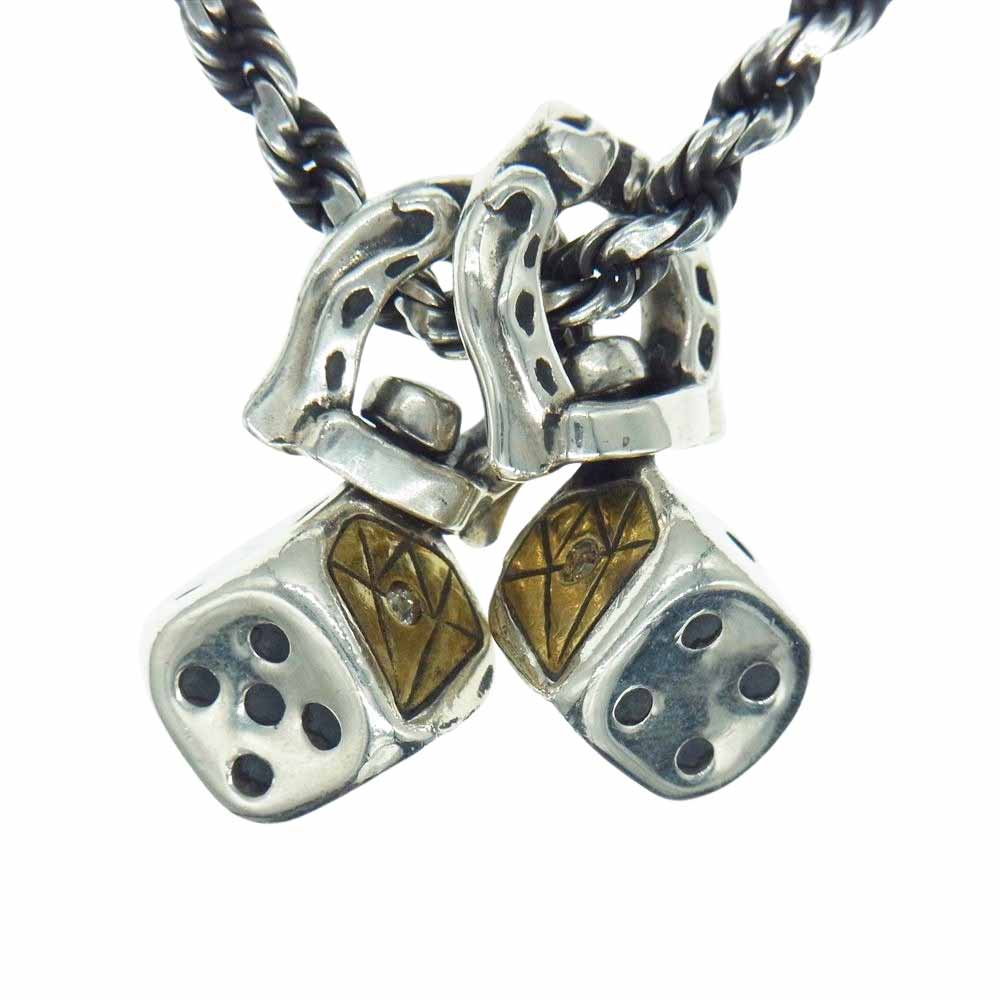 GANGSTERVILLE ギャングスタービル GALCIA ガルシア DICE 2FACE ダイス トゥーフェイス カスタム チェーン ネックレス シルバー系【中古】