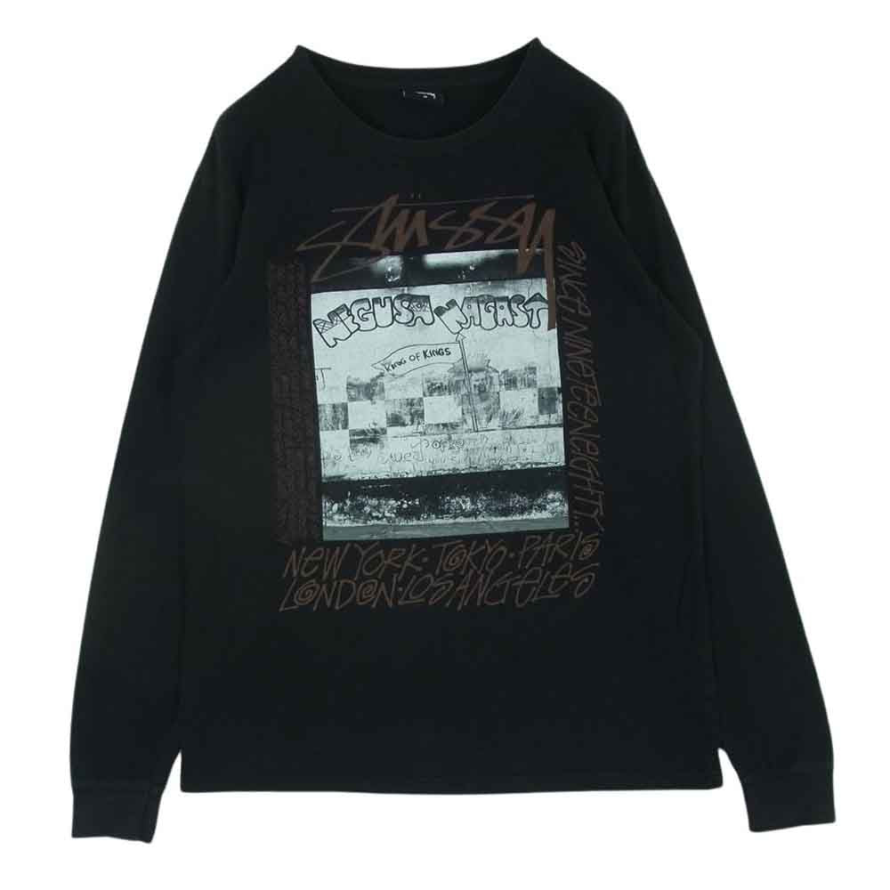 STUSSY ステューシー NEGUSA NADAST ネグサ ネガスト グラフィック 長袖 Tシャツ ブラック系 M【中古】