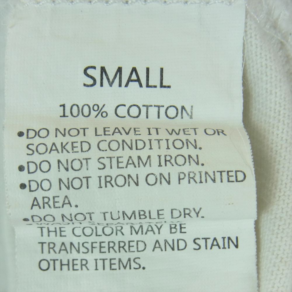 STUSSY ステューシー ストックロゴ ナンバリング 7分丈 ラグラン カットソー Tシャツ コットン ホワイト系 ブルー系 S【中古】