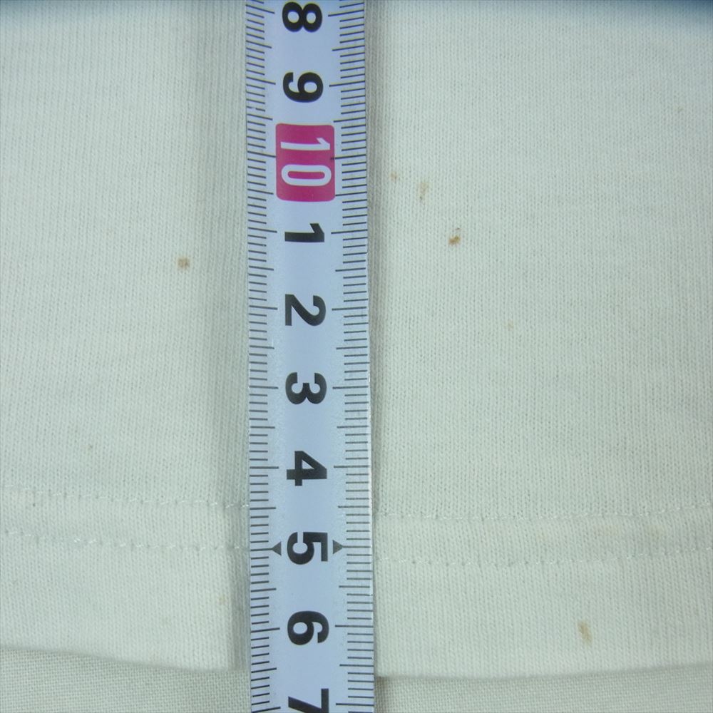 STUSSY ステューシー ストックロゴ ナンバリング 7分丈 ラグラン カットソー Tシャツ コットン ホワイト系 ブルー系 S【中古】