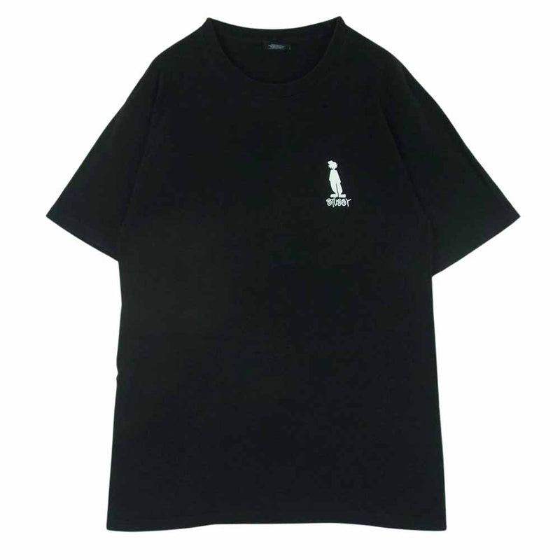 STUSSY ステューシー シャドーマン 半袖 Tシャツ コットン メキシコ製 ブラック系 M【中古】