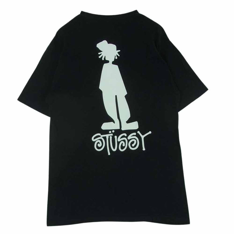 STUSSY ステューシー シャドーマン 半袖 Tシャツ コットン メキシコ製 ブラック系 M【中古】