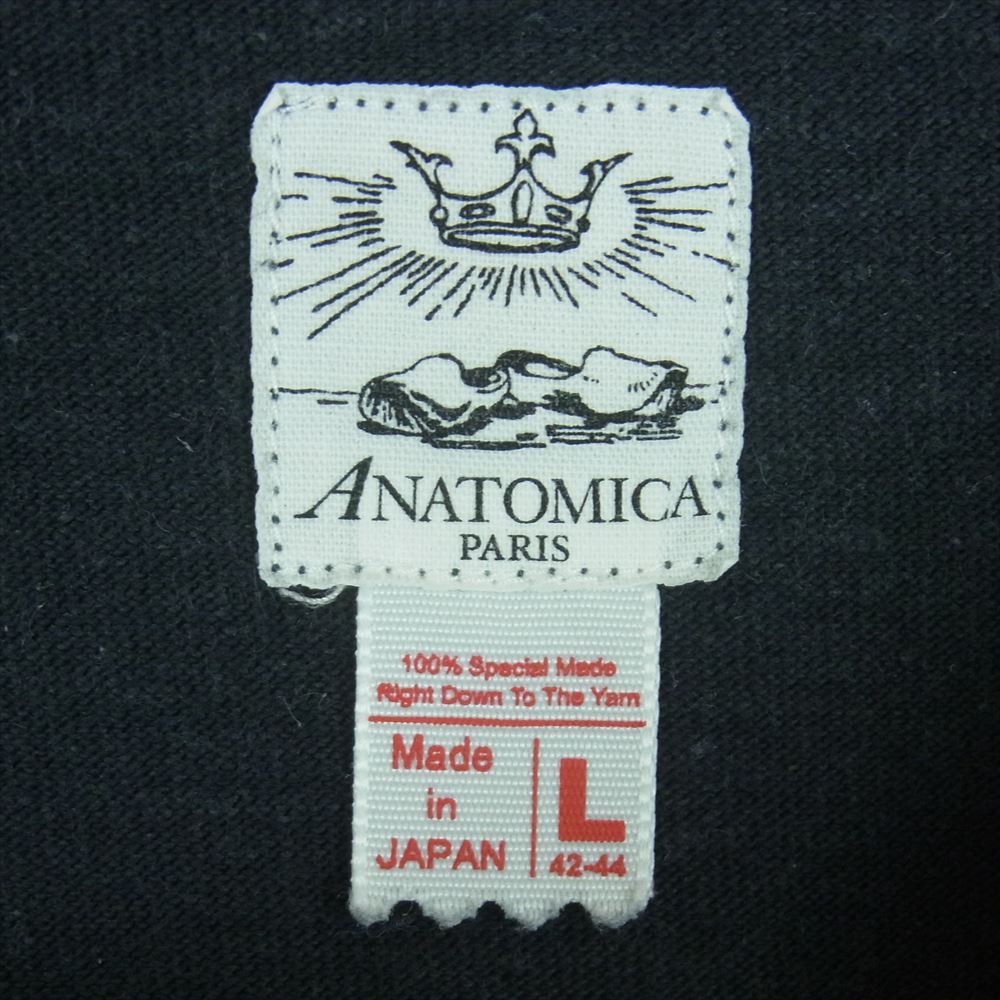 ANATOMICA アナトミカ POCKET TEE ポケット 半袖 Tシャツ 日本製 ダークグレー系 L【中古】
