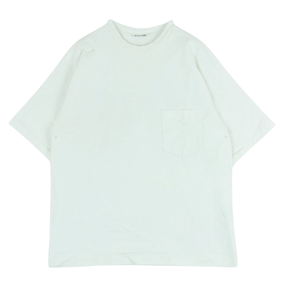 AURALEE オーラリー 18SS A8ST01SU STAND-UP TEE スタンドアップ 半袖 Tシャツ コットン 日本製 ホワイト系 4【中古】