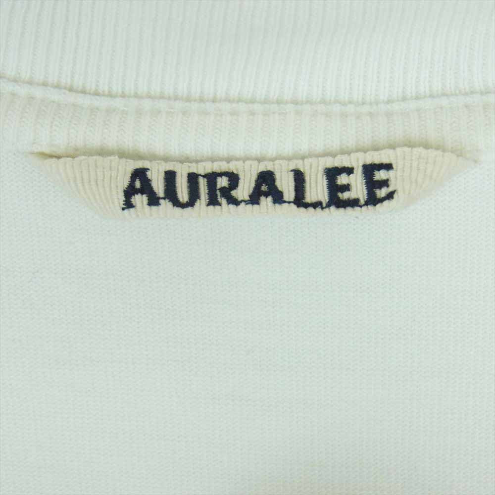 AURALEE オーラリー 18SS A8ST01SU STAND-UP TEE スタンドアップ 半袖 Tシャツ コットン 日本製 ホワイト系 4【中古】