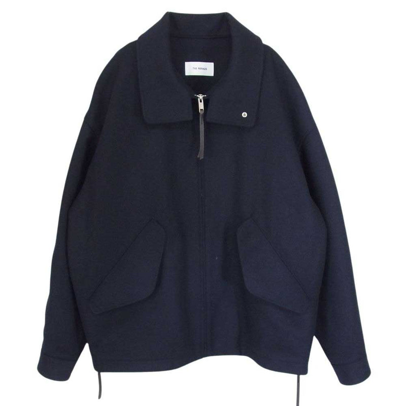 THE RERACS ザリラクス 22AW HIGH NECK HARRINGTON JACKET ハイネック ハリントン ジップアップ ジャケット ネイビー系 48【中古】