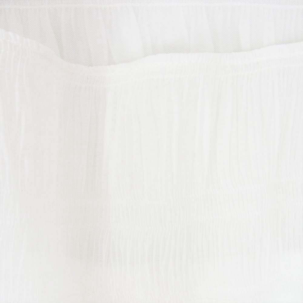 セルフォード ソフト オーガンザシャーリング ノースリーブ ブラウス ホワイト系 36【極上美品】【中古】