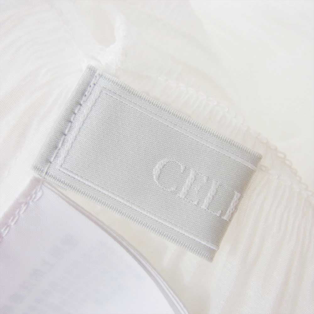 セルフォード ソフト オーガンザシャーリング ノースリーブ ブラウス ホワイト系 36【極上美品】【中古】