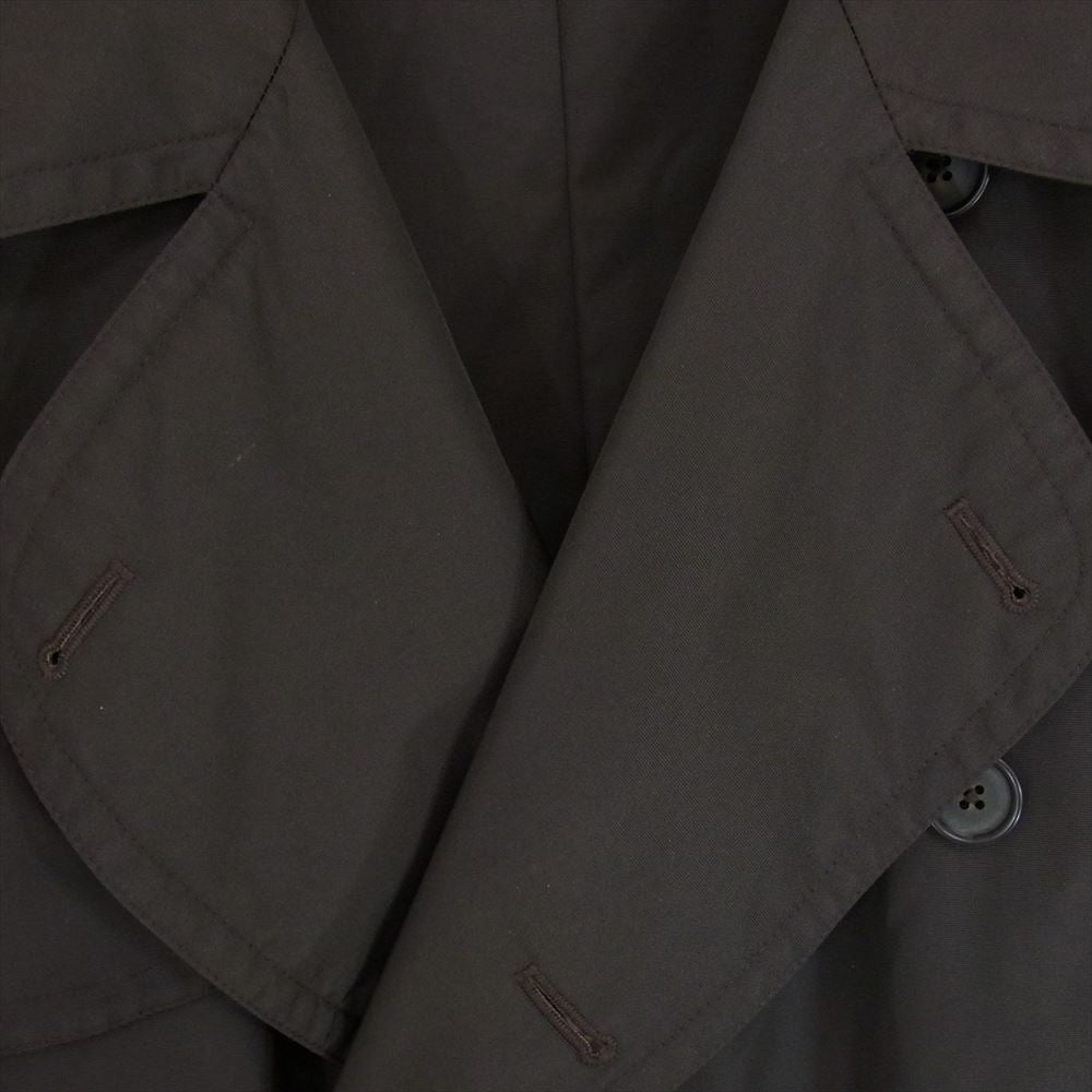 HERMES エルメス ナイロン ベルト ロング トレンチ コート ダークブラウン系 50【中古】