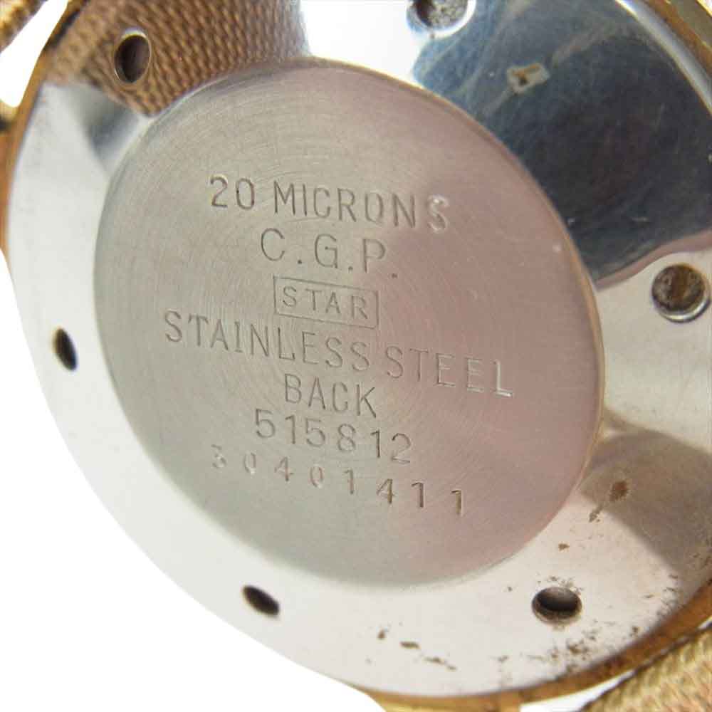 CITIZEN シチズン 515812 アラーム 4H フォーハンド 手巻き ウォッチ ゴールド系【中古】
