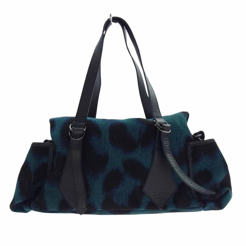 Vivienne Westwood ヴィヴィアンウエストウッド ヤスミン レオパード  レザー オーブタグ ショルダー バッグ  グリーン系【中古】