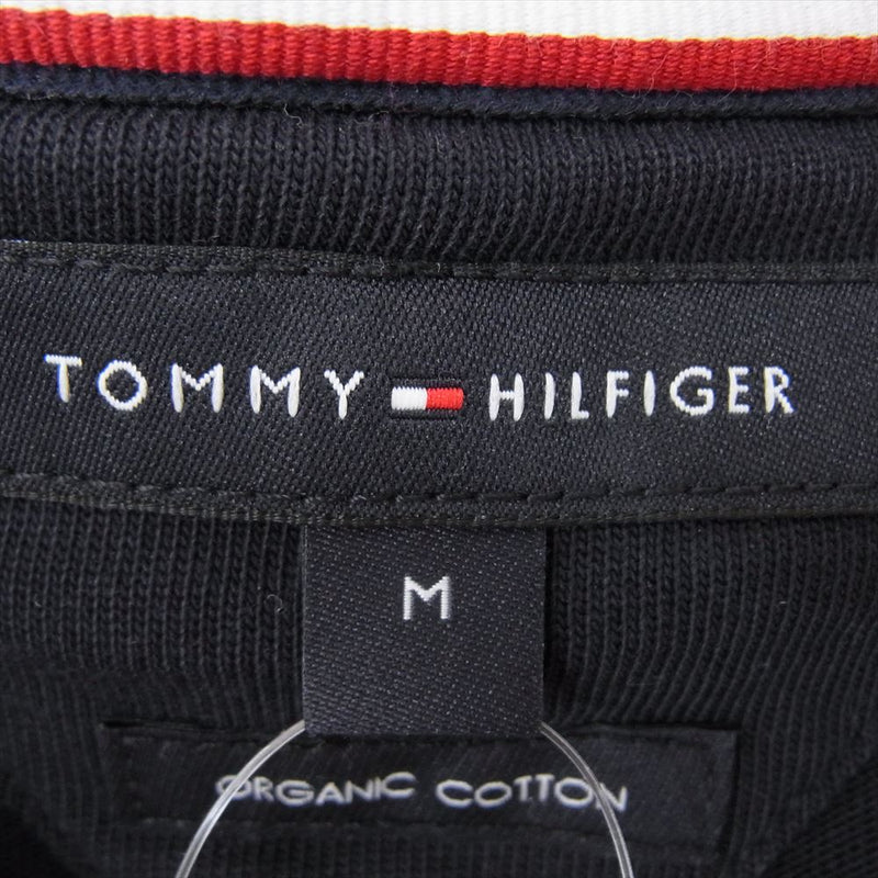 TOMMY HILFIGER トミーヒルフィガー ロゴ 星条旗 半袖 Tシャツ ネイビー系 M【中古】