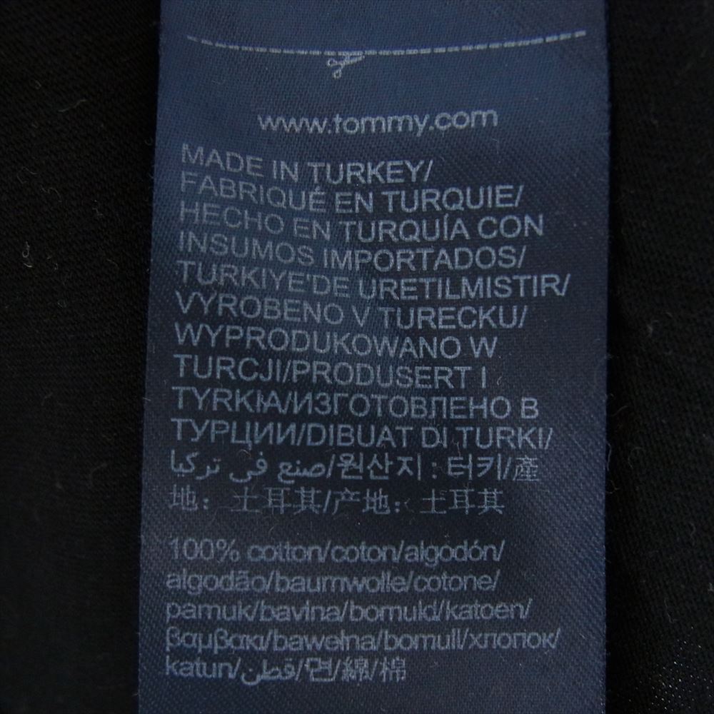 TOMMY HILFIGER トミーヒルフィガー シグネチャー ロゴ 半袖 Tシャツ ブラック系 M【中古】