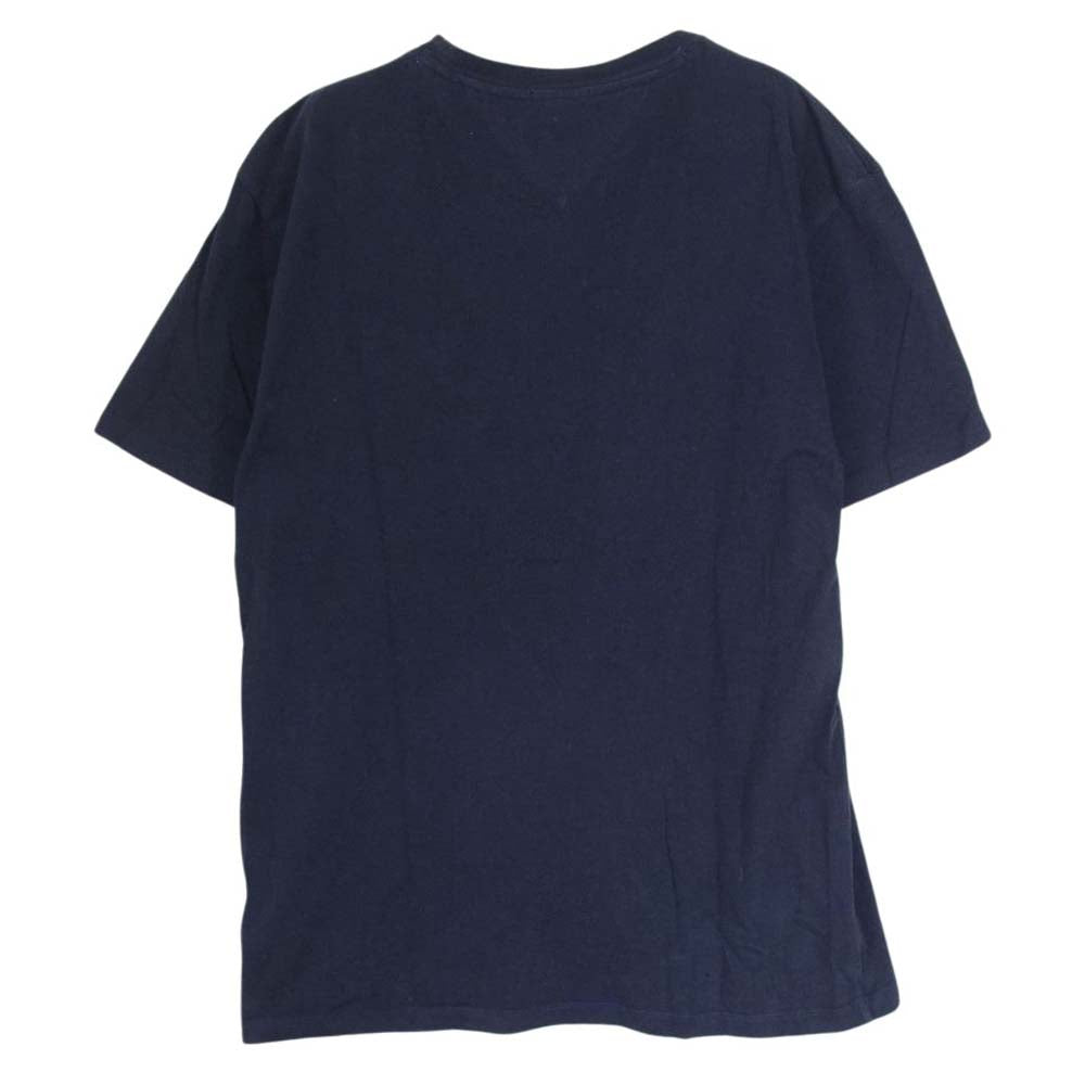 TOMMY HILFIGER トミーヒルフィガー SINCE 1985 フラッグ クルーネック ロゴ 半袖 Tシャツ ネイビー系 M【中古】