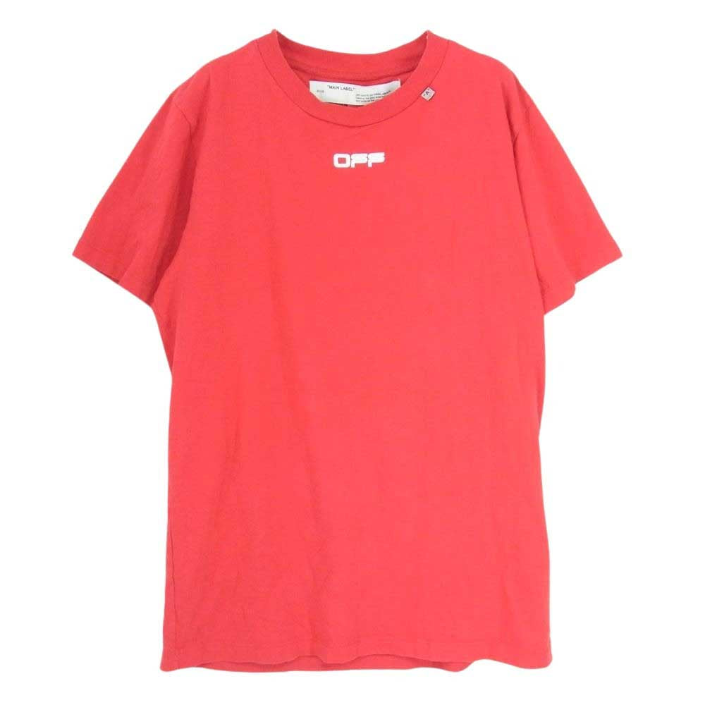 OFF-WHITE オフホワイト OMAA027S20185004 CARAVAGGIO ARROW S/S SLIM TEE アロー バックプリント 半袖 Tシャツ レッド系 M【中古】