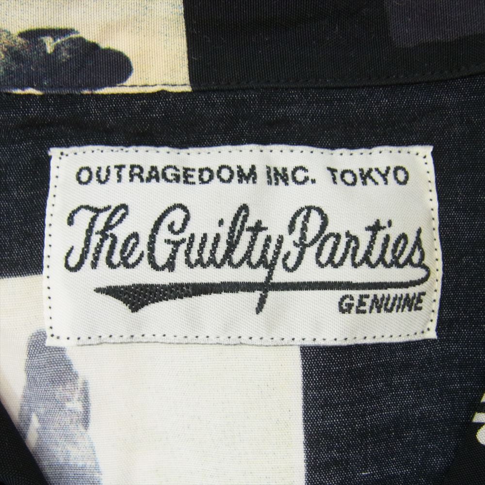 WACKO MARIA ワコマリア 17SS KINGSTON JAMAICA S/S HAWAIIAN SHIRT キングストン ジャマイカ ハワイアン 半袖 シャツ ブラック系 M【中古】