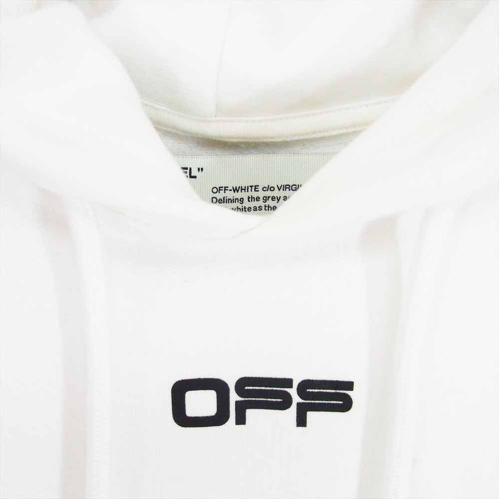 OFF-WHITE オフホワイト OMBB037S20E30003 Airport Tape Arrows Diag Hoodie エアポート テープ アローズ ダイアグ オーバー フーディー パーカー ホワイト系 S【中古】