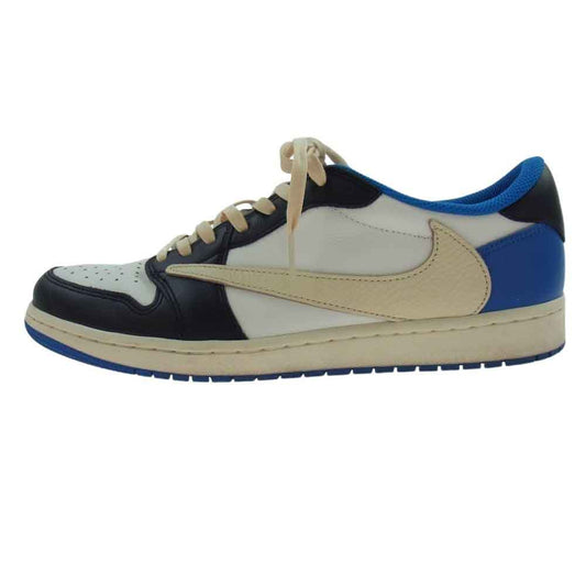 NIKE ナイキ DM7866-140 フェイクバスターズ鑑定済 × Travis Scott × Fragment Air Jordan 1 Low OG SP Military Blue トラヴィス・スコット フラグメント エアジョーダン1 ロー OG SP ミリタリー ブルー スニーカー マルチカラー系 28.5cm【中古】
