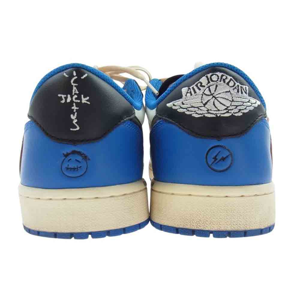 NIKE ナイキ DM7866-140 フェイクバスターズ鑑定済 × Travis Scott × Fragment Air Jordan 1 Low OG SP Military Blue トラヴィス・スコット フラグメント エアジョーダン1 ロー OG SP ミリタリー ブルー スニーカー マルチカラー系 28.5cm【中古】