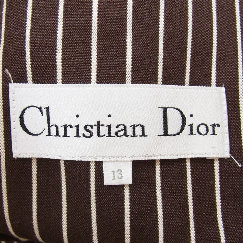 Christian Dior クリスチャンディオール ストライプジャケット ブラウン系 13【中古】