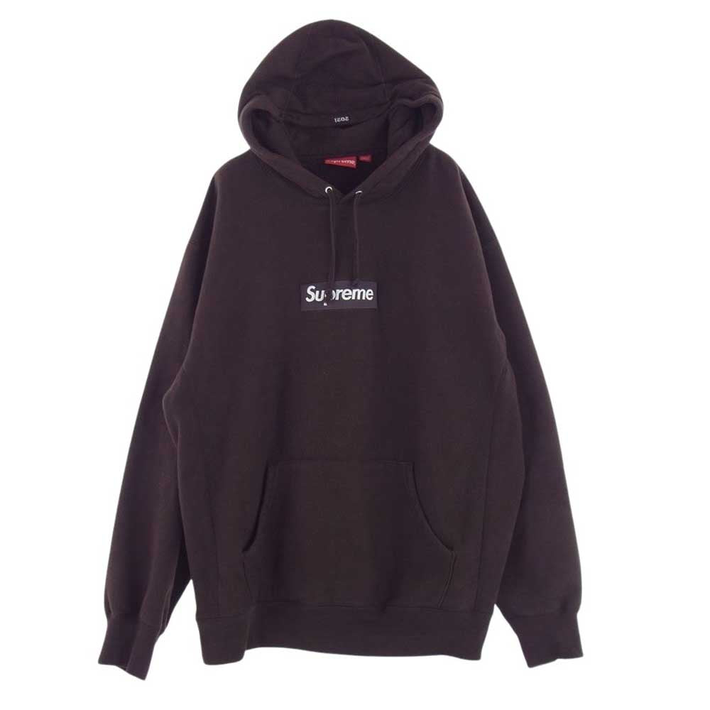 Supreme シュプリーム 21AW Box Logo Hooded Sweatshirt ボックス ロゴ フード パーカー スウェット ブラウン系 XL【中古】