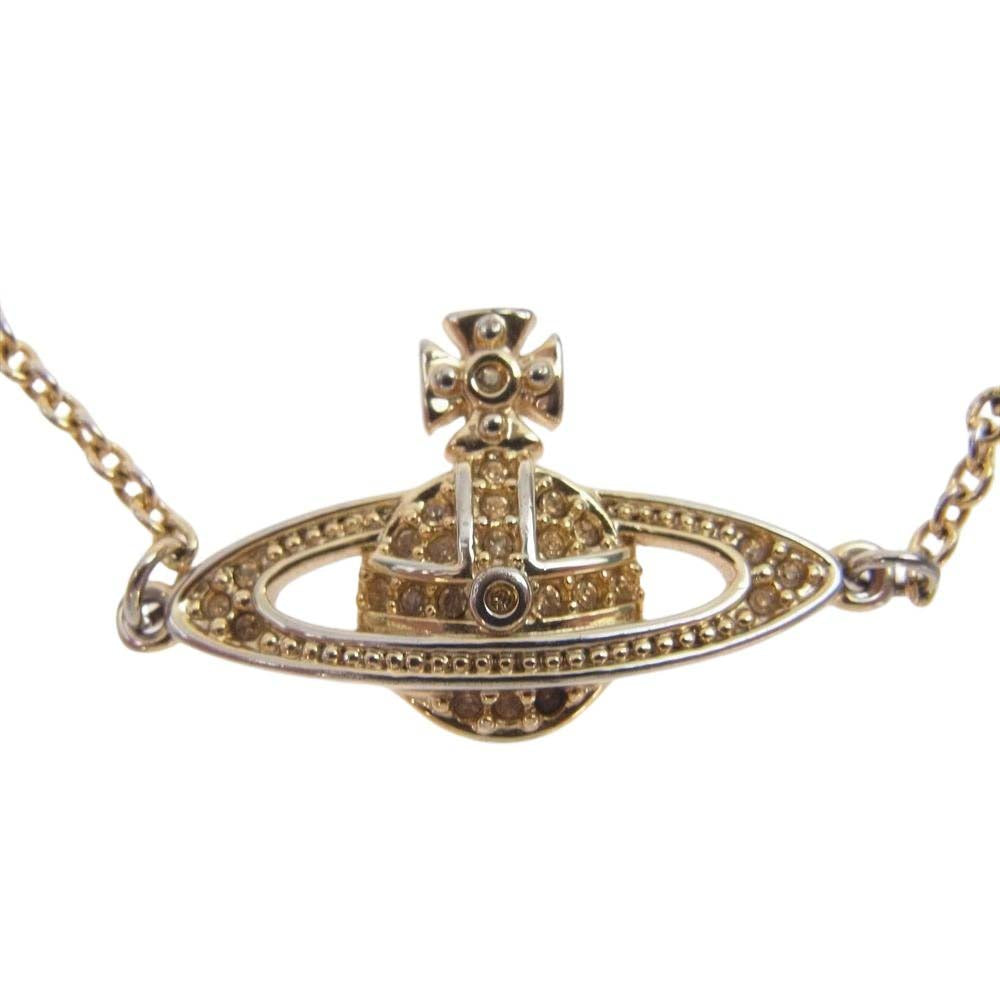 Vivienne Westwood ヴィヴィアンウエストウッド オーブ ORB ラインストーン ブレスレット ゴールド系【中古】