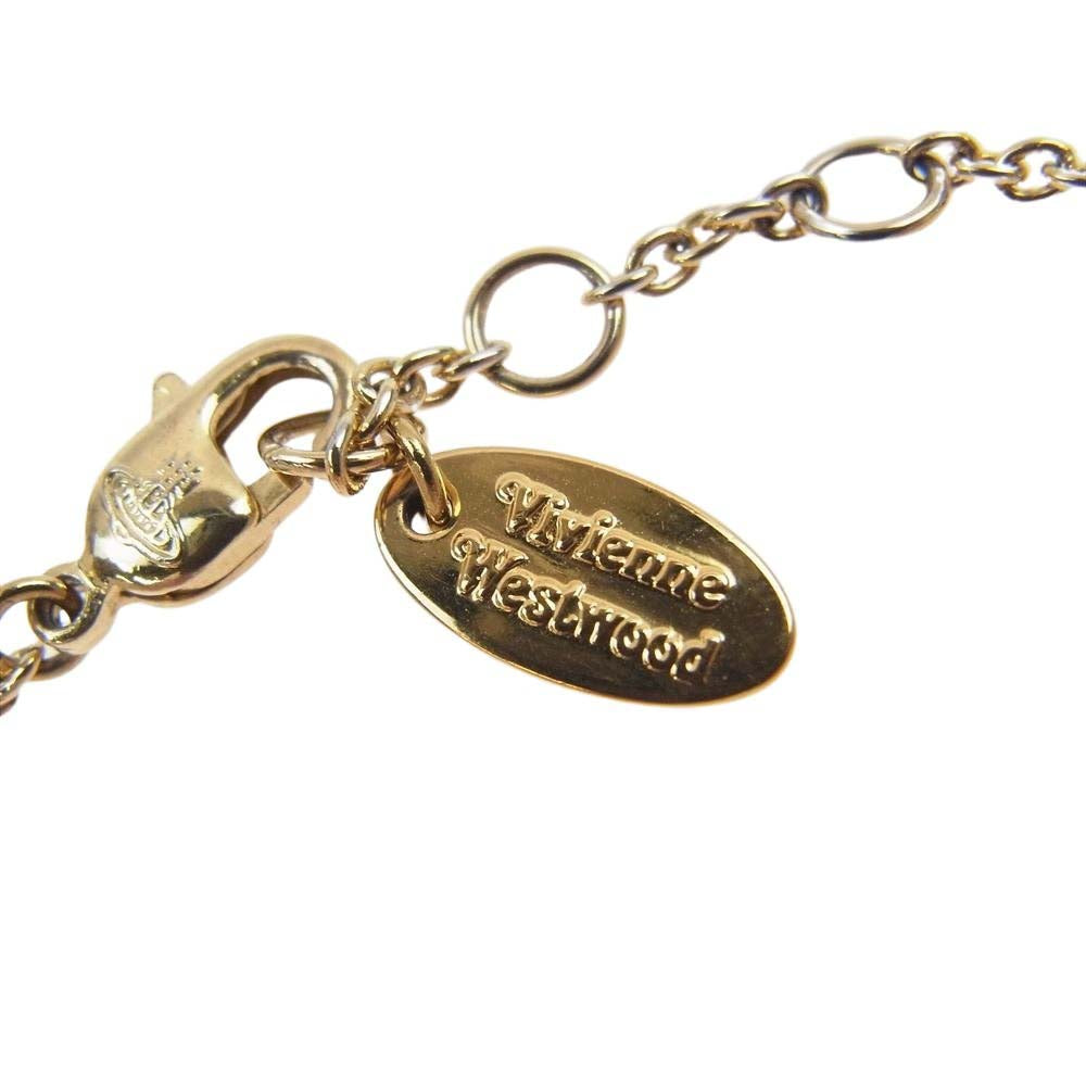 Vivienne Westwood ヴィヴィアンウエストウッド オーブ ORB ラインストーン ブレスレット ゴールド系【中古】