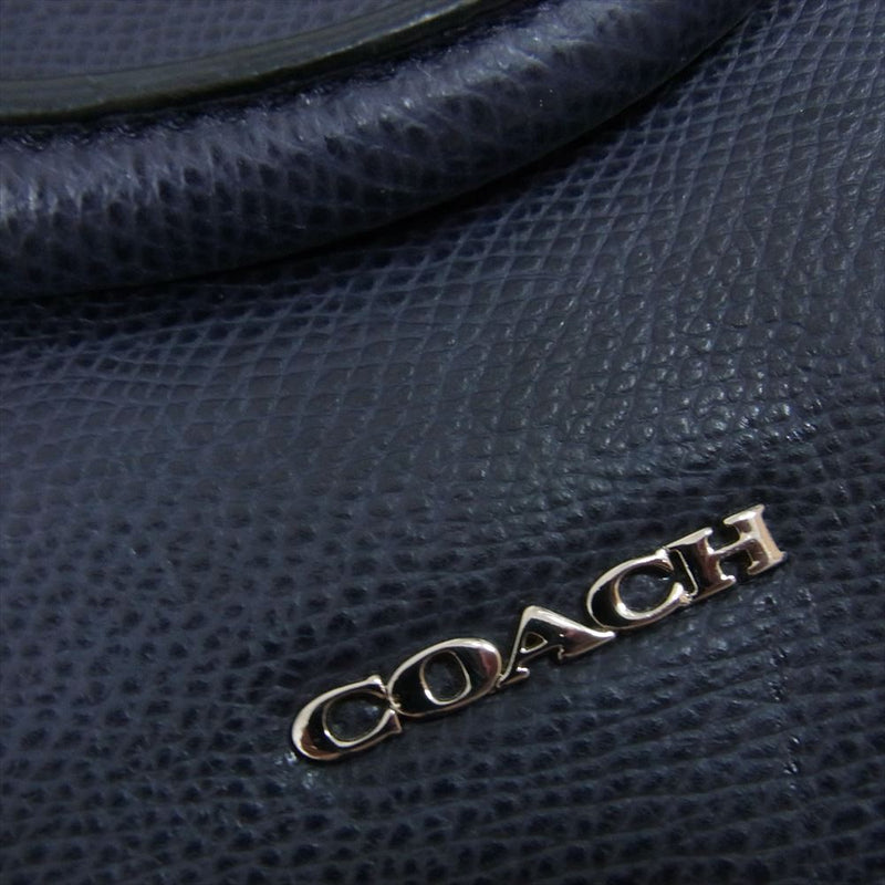 COACH コーチ F71681 ブリーフケース ハンド ショルダー ２WAY ビジネス バッグ  ネイビー系【中古】